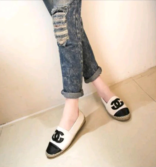 Colorful Rope Edge Flat Shoes, Stylish Fisherman Shoes