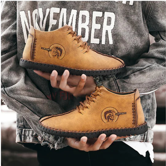 Men's Cotton Shoes - Winter Boots and Oxford Shoes